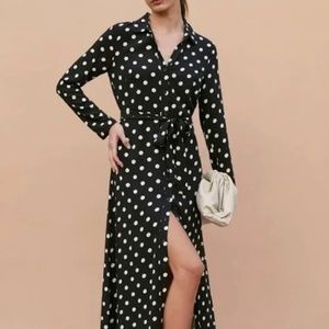 Reformation Brighton Midi Long-sleeve Dress